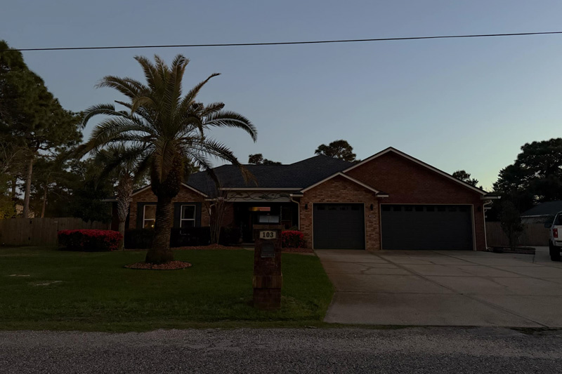 landscape lighting before